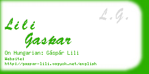 lili gaspar business card